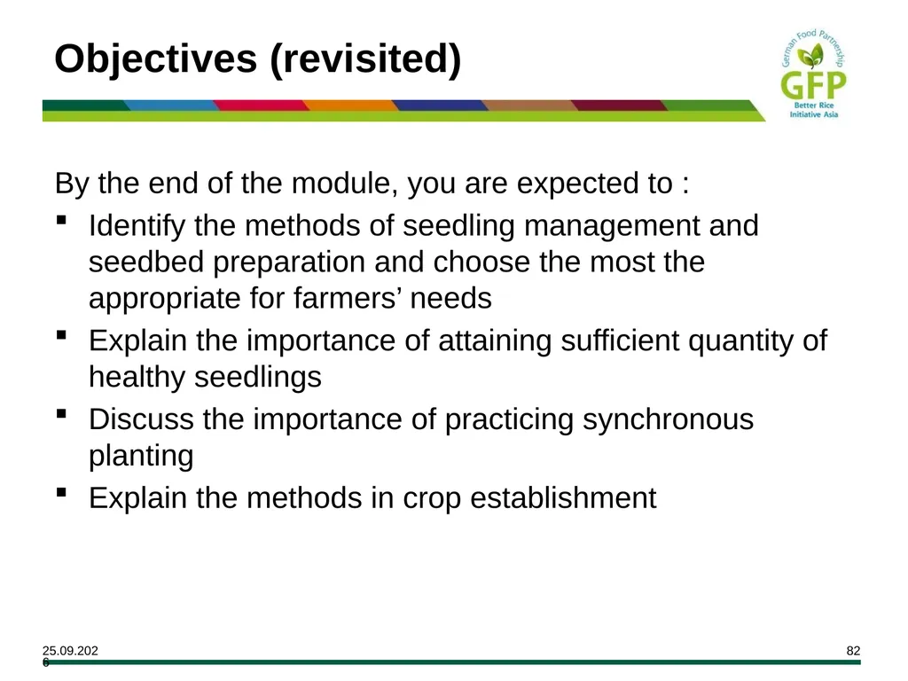 MODULE 7 Crop Establishment Objectives By the end - slide 82 of 99