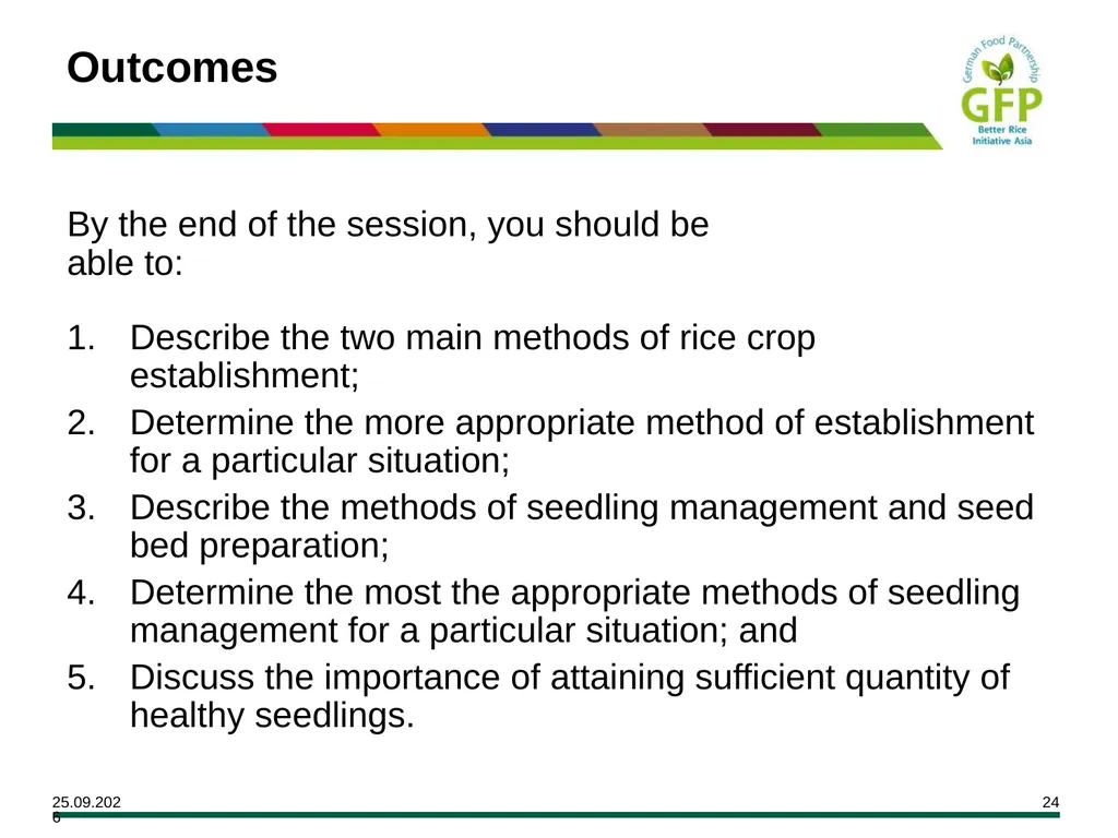 MODULE 7 Crop Establishment Objectives By the end - slide 24 of 99
