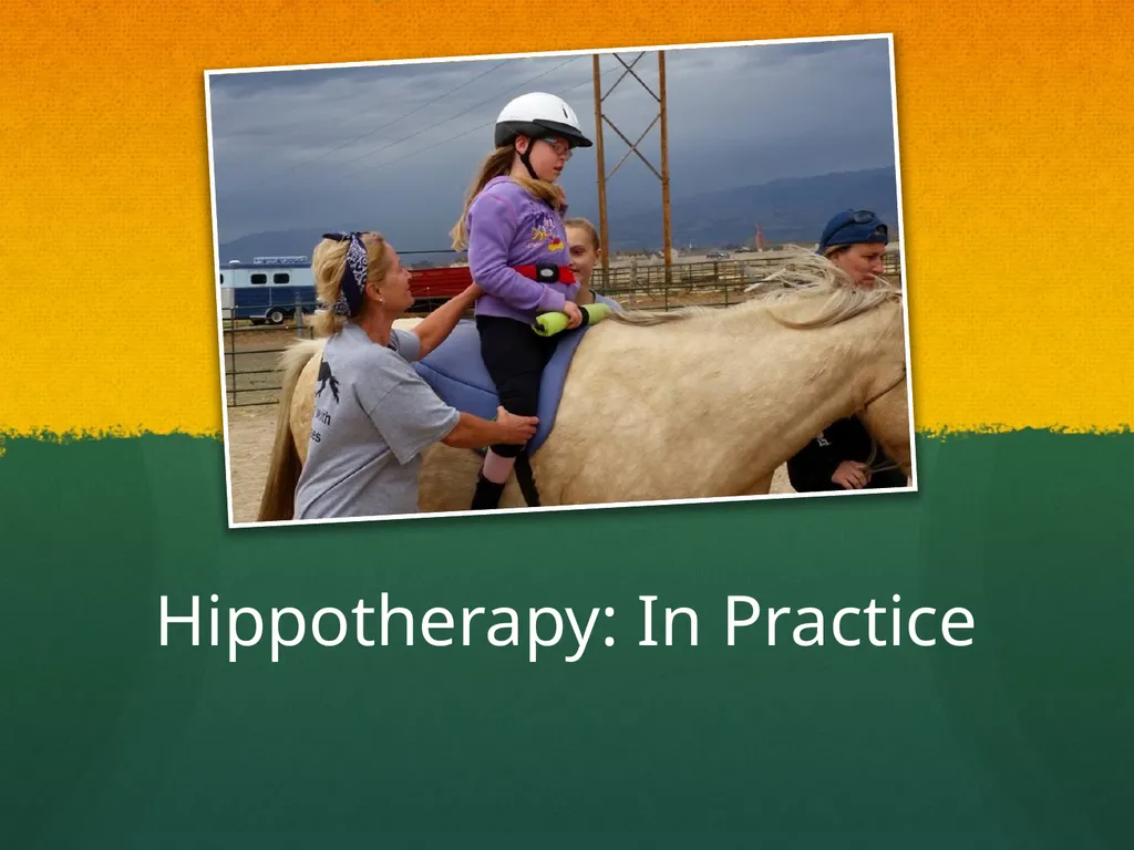 Hippotherapy Why Integrate Equine Movement as a - slide 22 of 29