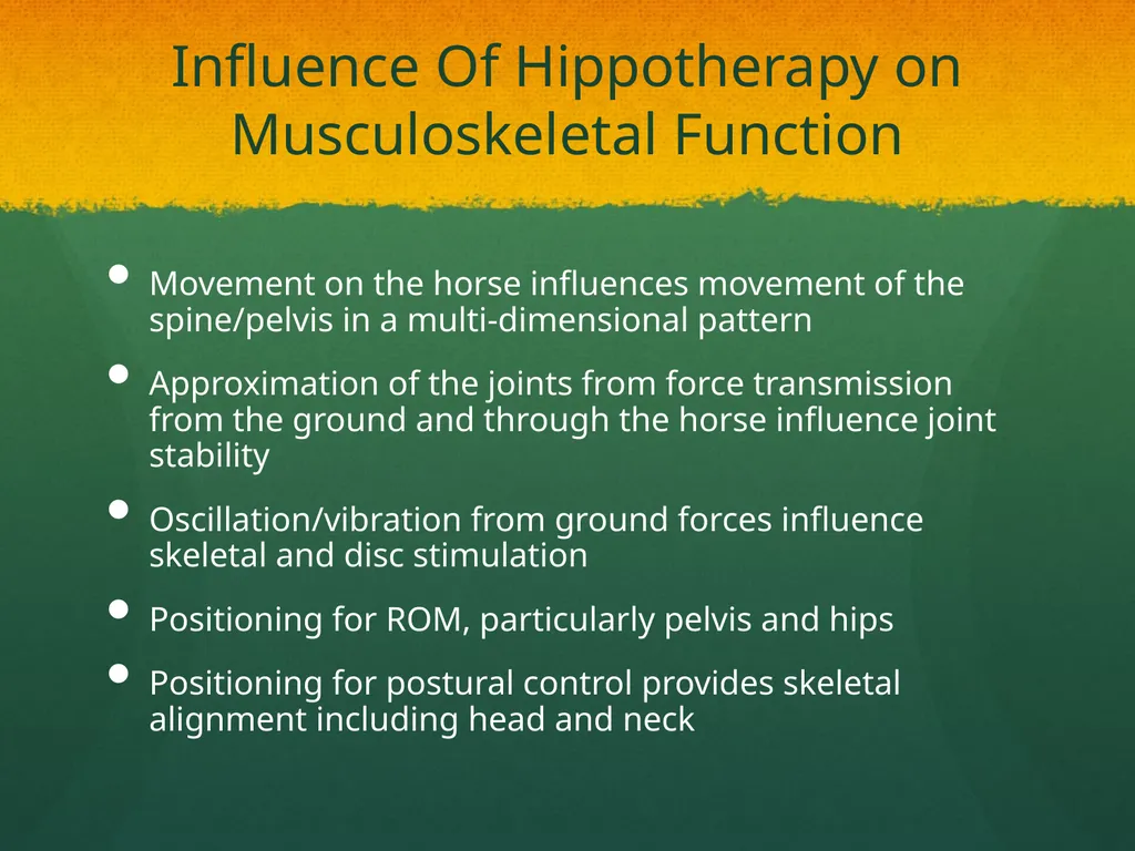 Hippotherapy Why Integrate Equine Movement as a - slide 19 of 29