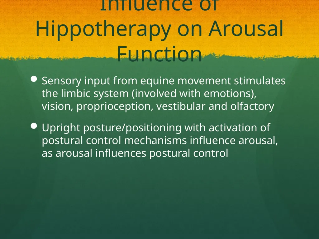 Hippotherapy Why Integrate Equine Movement as a - slide 20 of 29