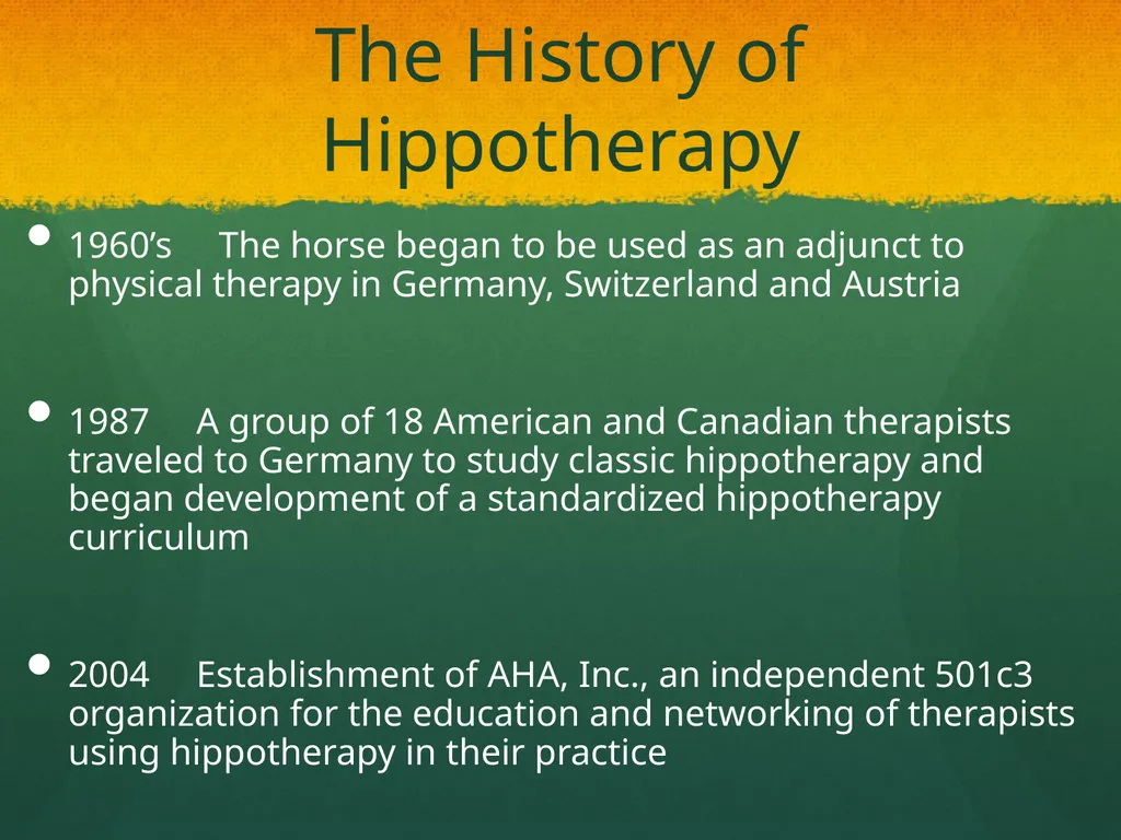 Hippotherapy Why Integrate Equine Movement as a - slide 4 of 29