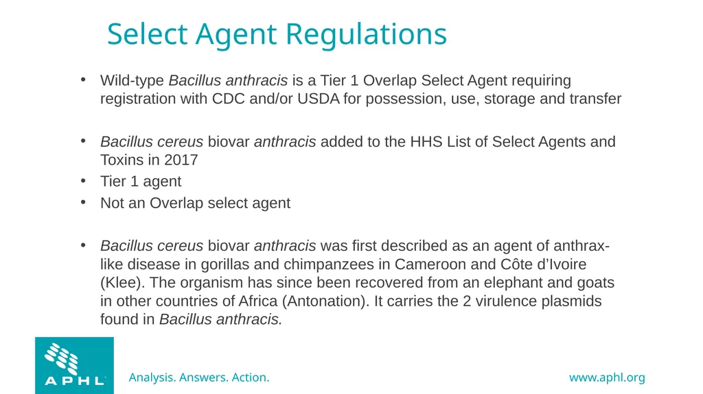 Agents of Bioterrorism Bacillus anthracis: Anthrax - slide 25 of 30