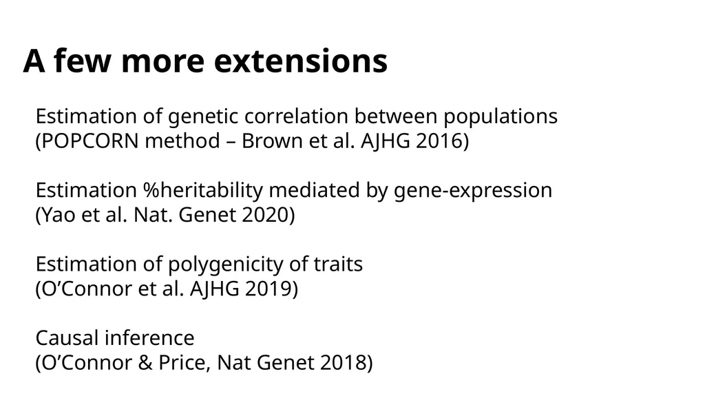 Estimation of Heritability from GWAS Summary - slide 45 of 46
