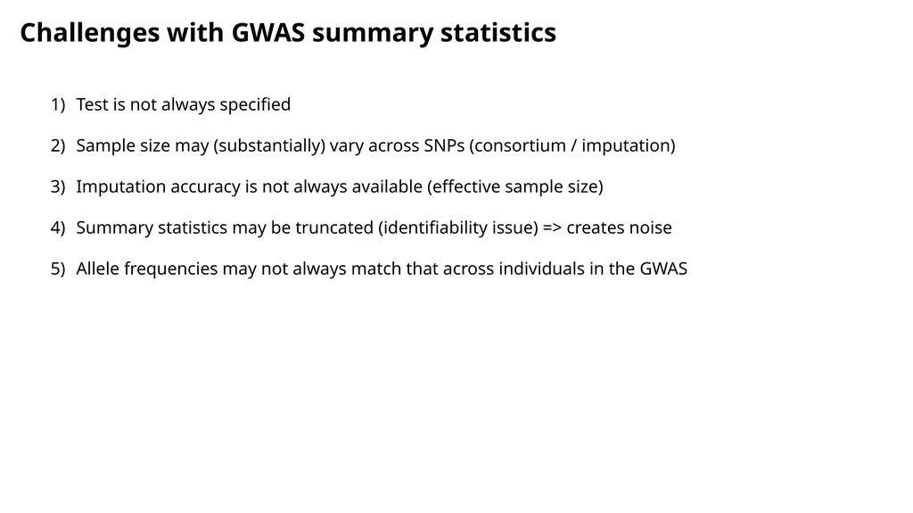 Estimation of Heritability from GWAS Summary - slide 11 of 46