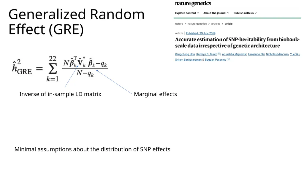Estimation of Heritability from GWAS Summary - slide 39 of 46