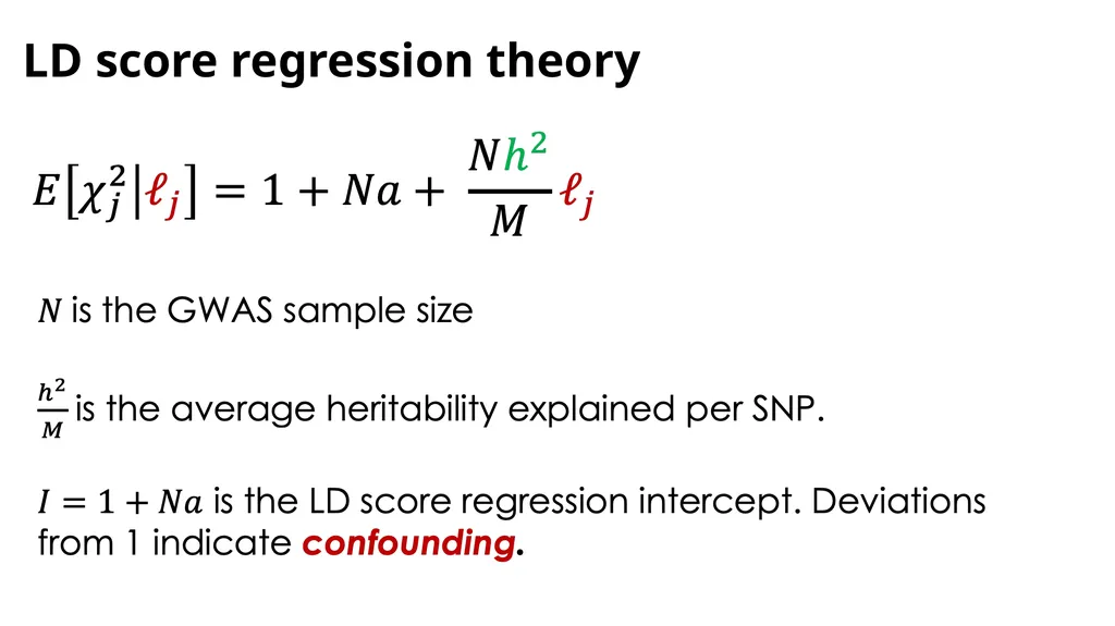 Estimation of Heritability from GWAS Summary - slide 20 of 46