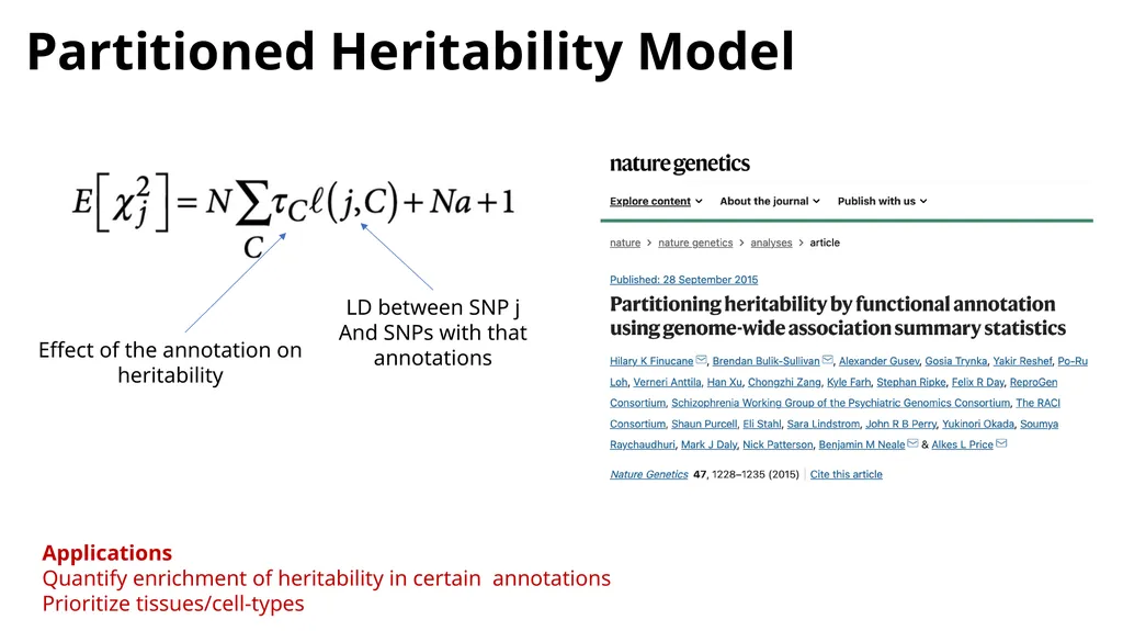 Estimation of Heritability from GWAS Summary - slide 44 of 46