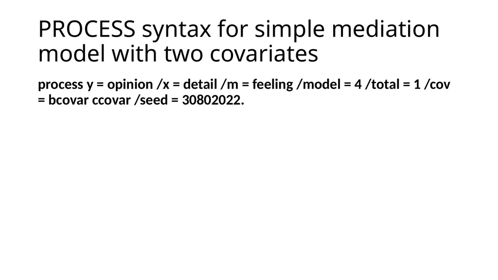 Introduction to Mediation Models with the PROCESS - slide 84 of 134