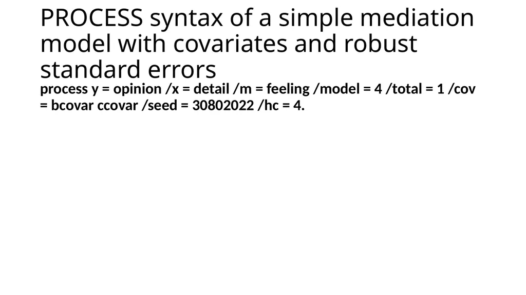 Introduction to Mediation Models with the PROCESS - slide 91 of 134