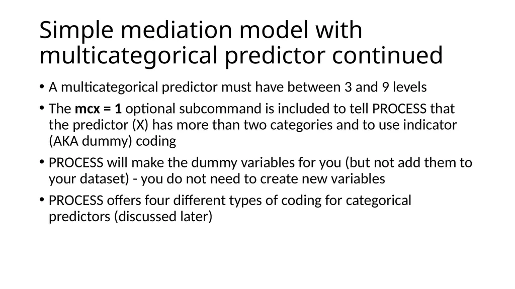Introduction to Mediation Models with the PROCESS - slide 62 of 134