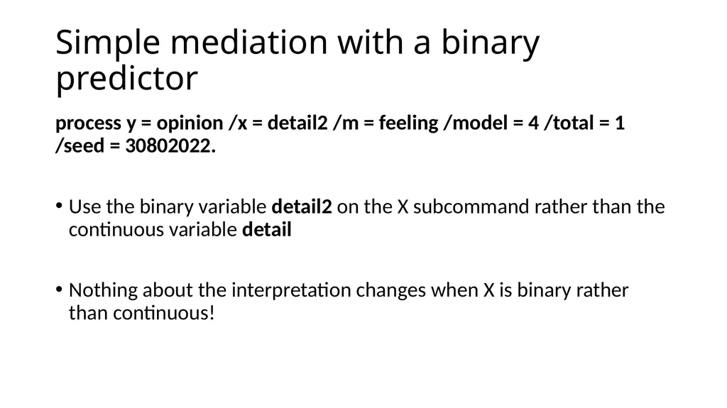 Introduction to Mediation Models with the PROCESS - slide 56 of 134