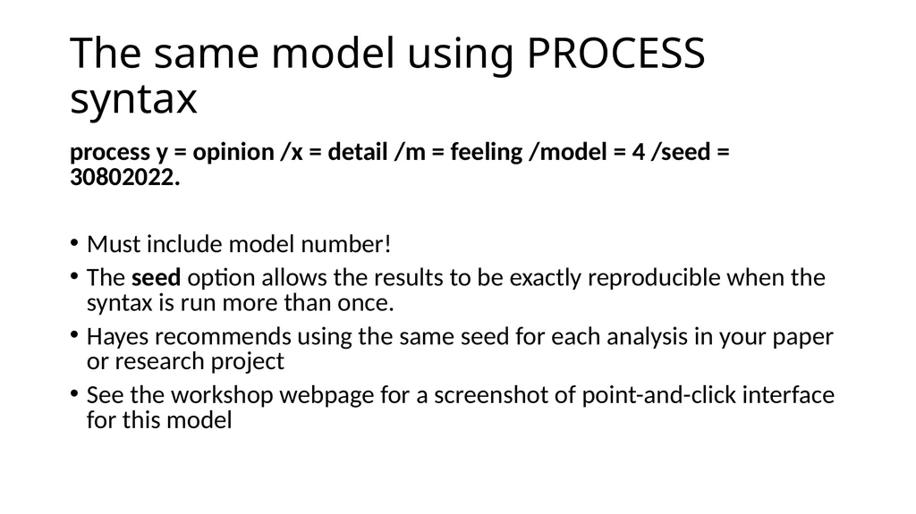 Introduction to Mediation Models with the PROCESS - slide 20 of 134