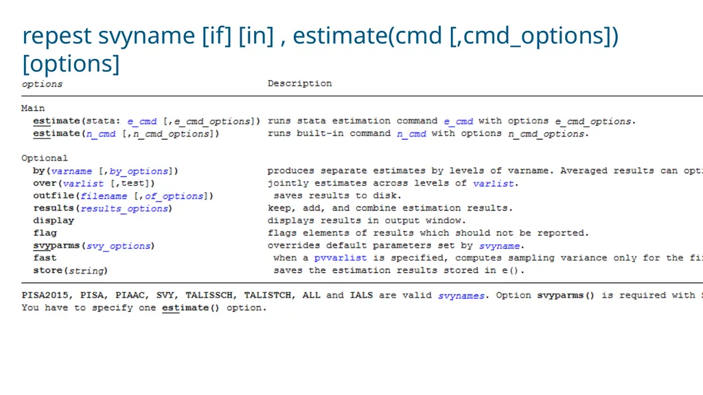 PISA (and PIAAC) Data analysis using Stata (July - slide 12 of 28