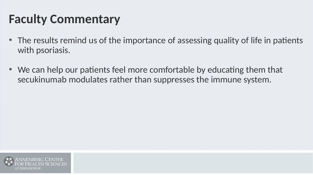 Secukinumab demonstrates significant improvement - slide 8 of 61