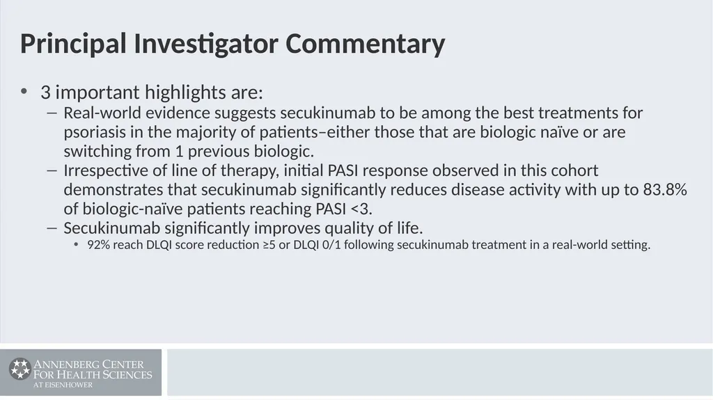 Secukinumab demonstrates significant improvement - slide 6 of 61