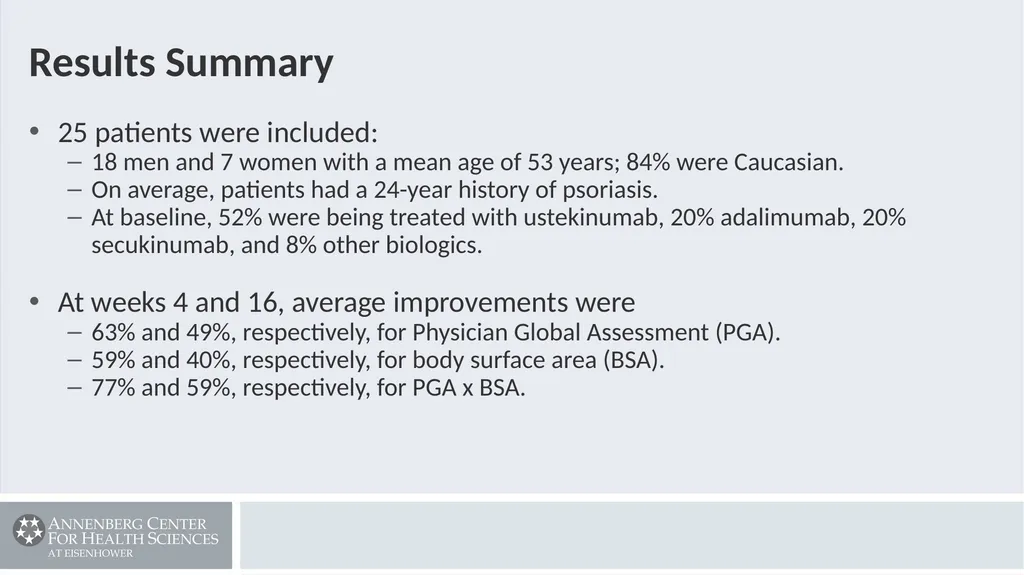 Secukinumab demonstrates significant improvement - slide 47 of 61
