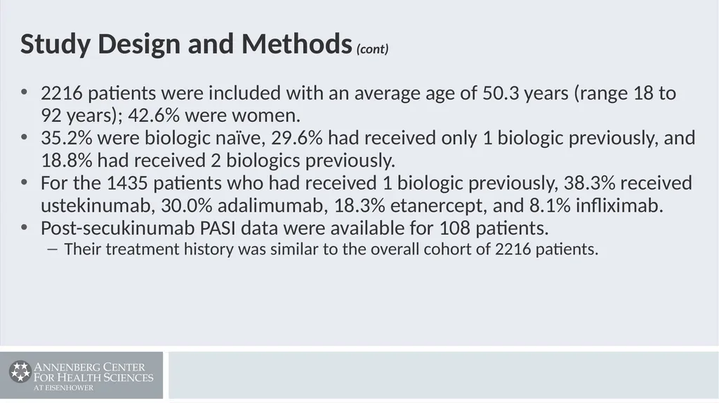 Secukinumab demonstrates significant improvement - slide 4 of 61