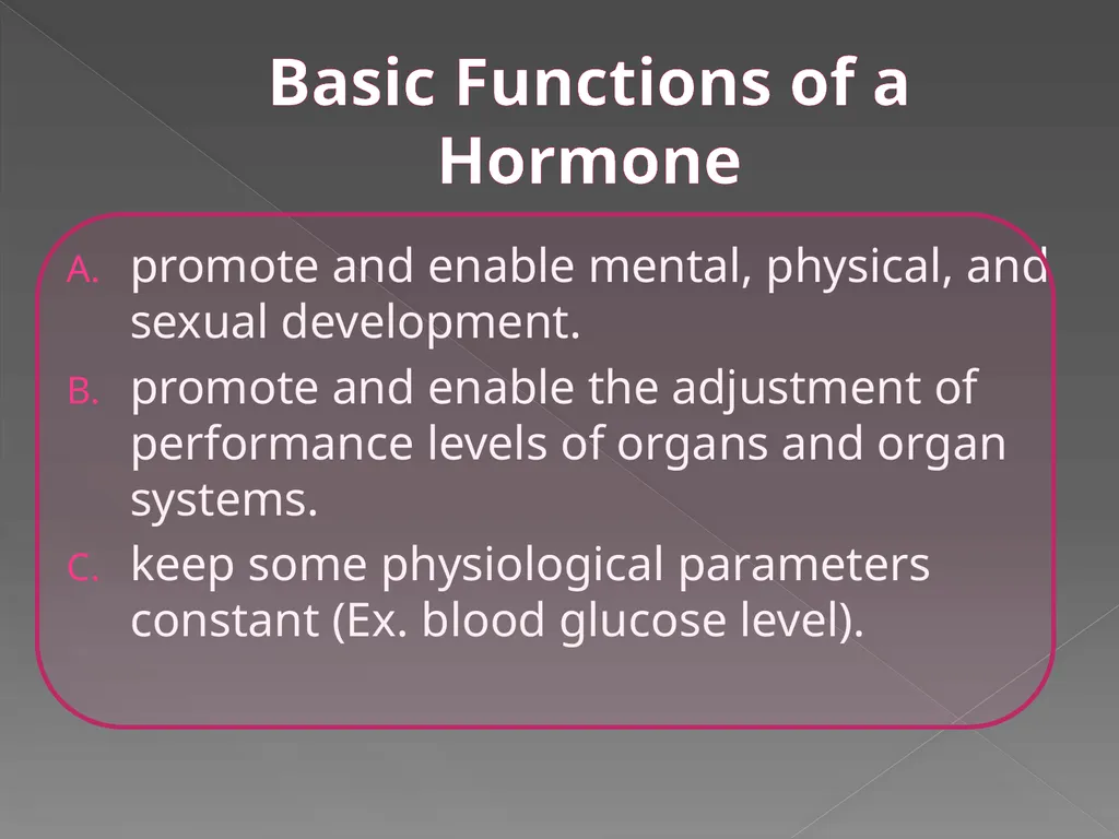 The Endocrine System Danny Graham Dierdre Mosbah - slide 4 of 45