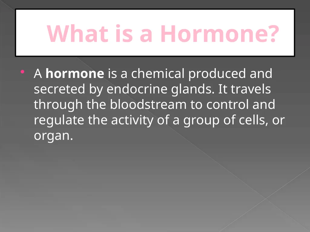 The Endocrine System Danny Graham Dierdre Mosbah - slide 3 of 45