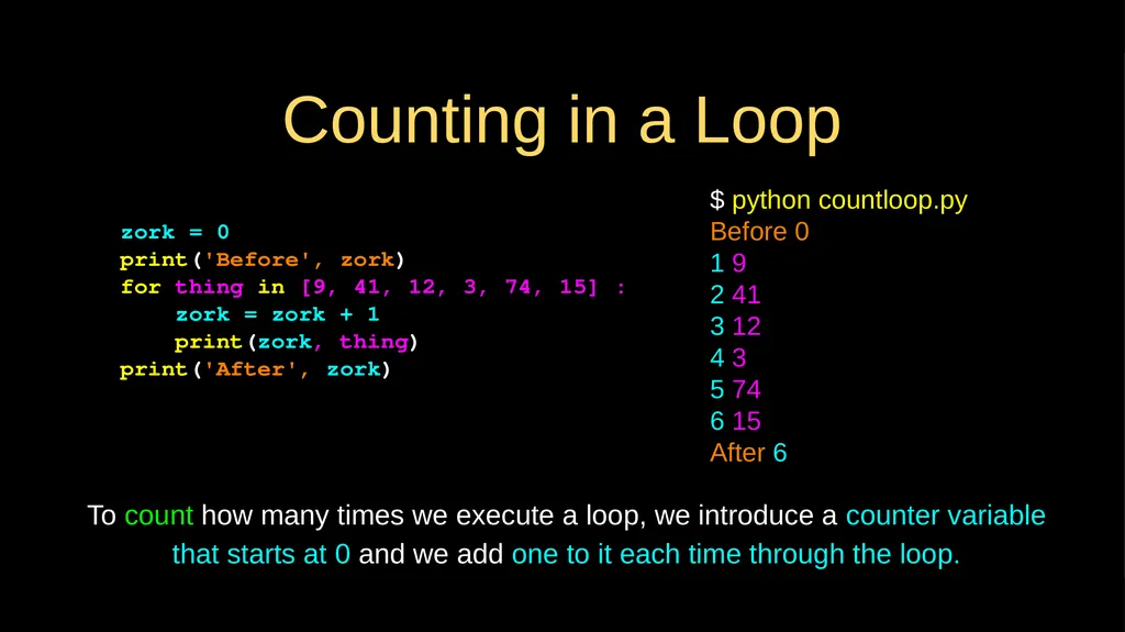 Loops and Iteration Chapter 5 Python for Everybody - slide 42 of 53