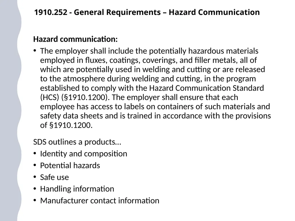 29 CFR 1910 - Subpart Q Welding, Cutting, and - slide 24 of 58