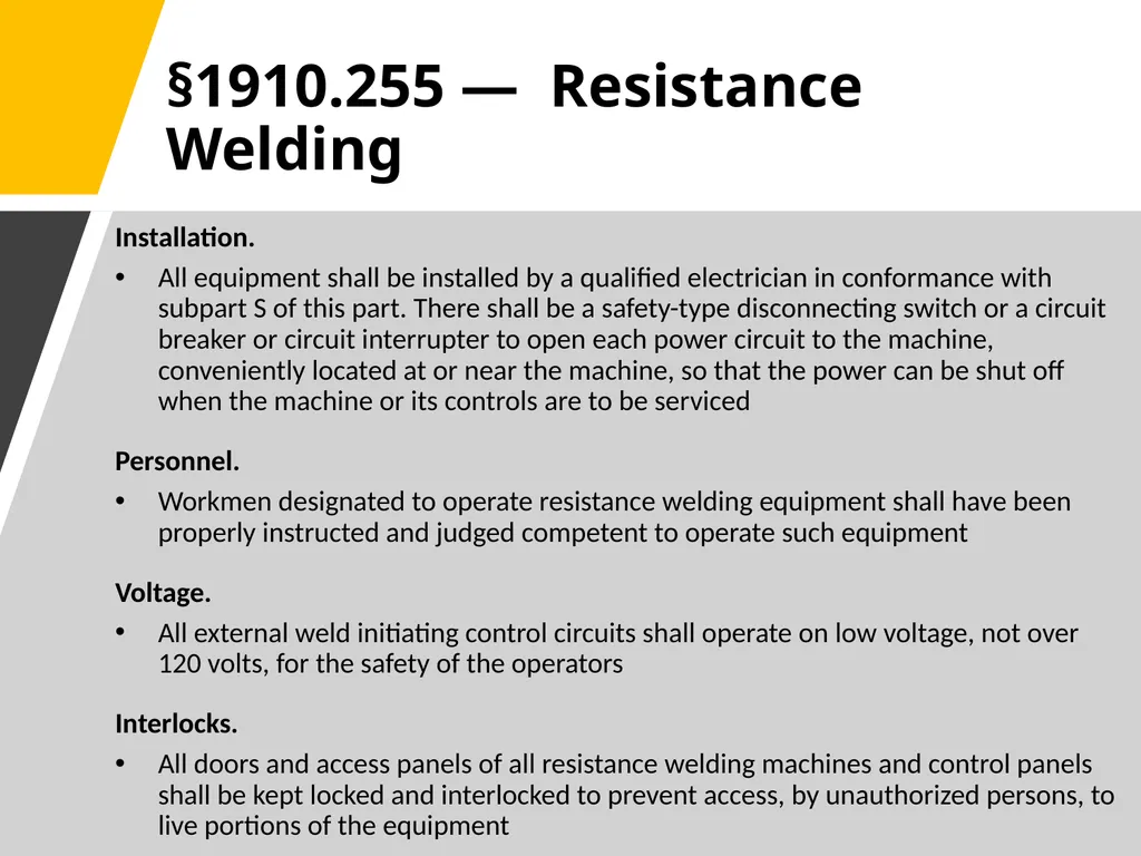 29 CFR 1910 - Subpart Q Welding, Cutting, and - slide 45 of 58