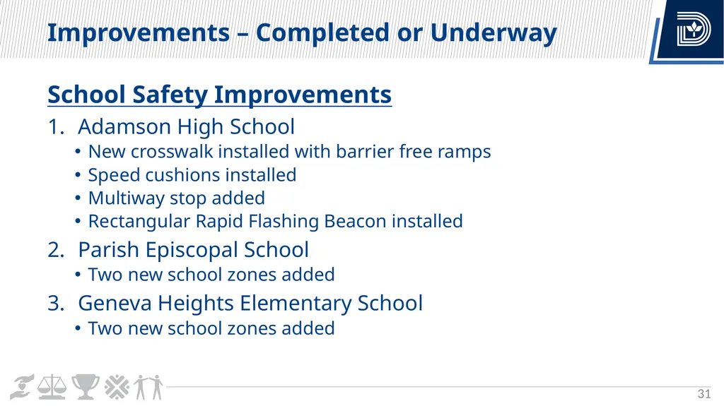 Vision Zero Update City Council Briefing March 6, - slide 31 of 67