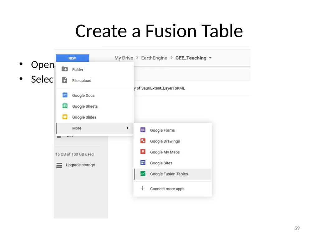 Google Earth Engine Introduction 1 Outline What is - slide 59 of 69