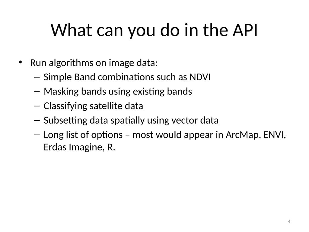 Google Earth Engine Introduction 1 Outline What is - slide 4 of 69