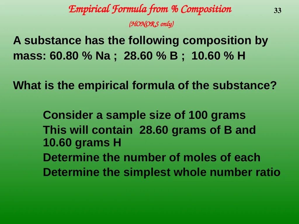 The Mole 6.02 X 1023 Chemistry I HD – Chapter - slide 33 of 33