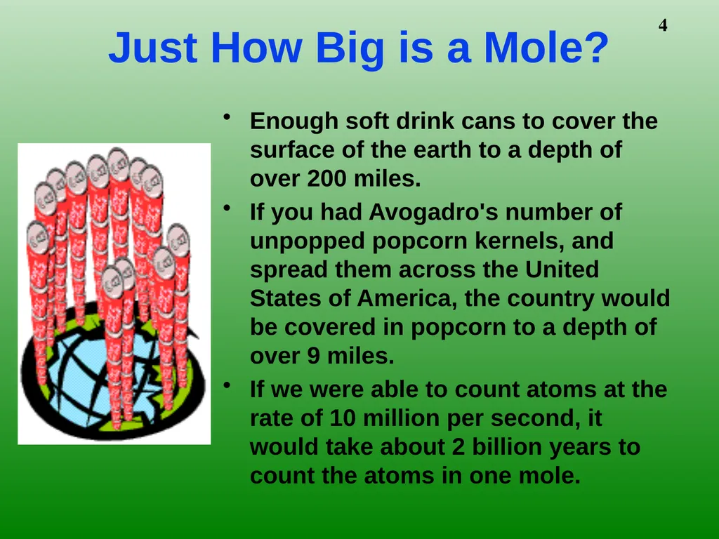 The Mole 6.02 X 1023 Chemistry I HD – Chapter - slide 4 of 33