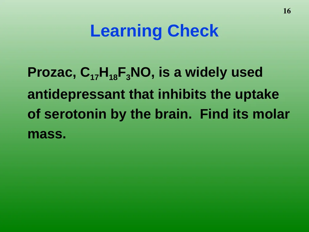 The Mole 6.02 X 1023 Chemistry I HD – Chapter - slide 16 of 33