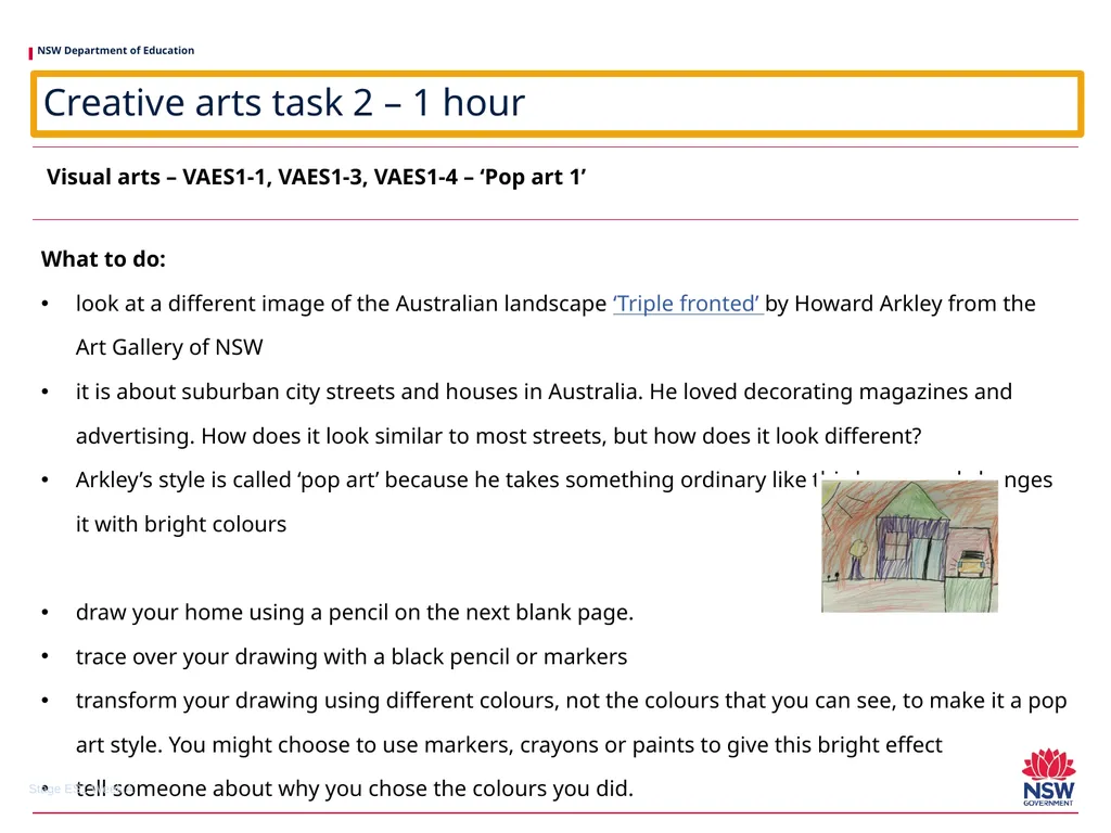 Early Stage 1 One unit of work – sample A - slide 37 of 38
