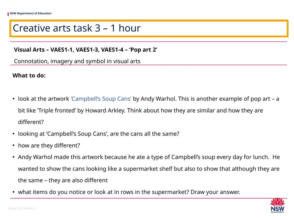 Early Stage 1 One unit of work – sample A - slide 38 of 38