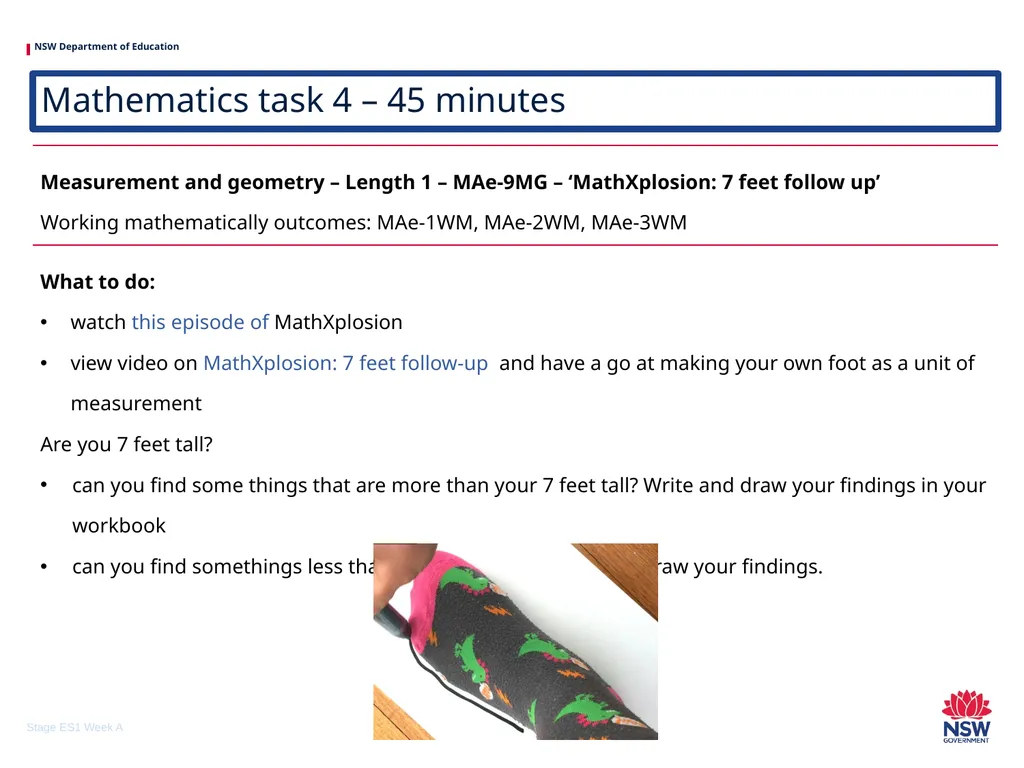 Early Stage 1 One unit of work – sample A - slide 15 of 38