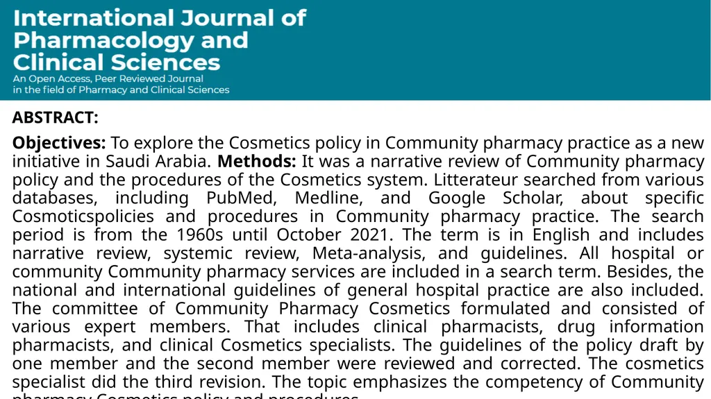 Community Pharmacy Policy and Procedures: - slide 2 of 5