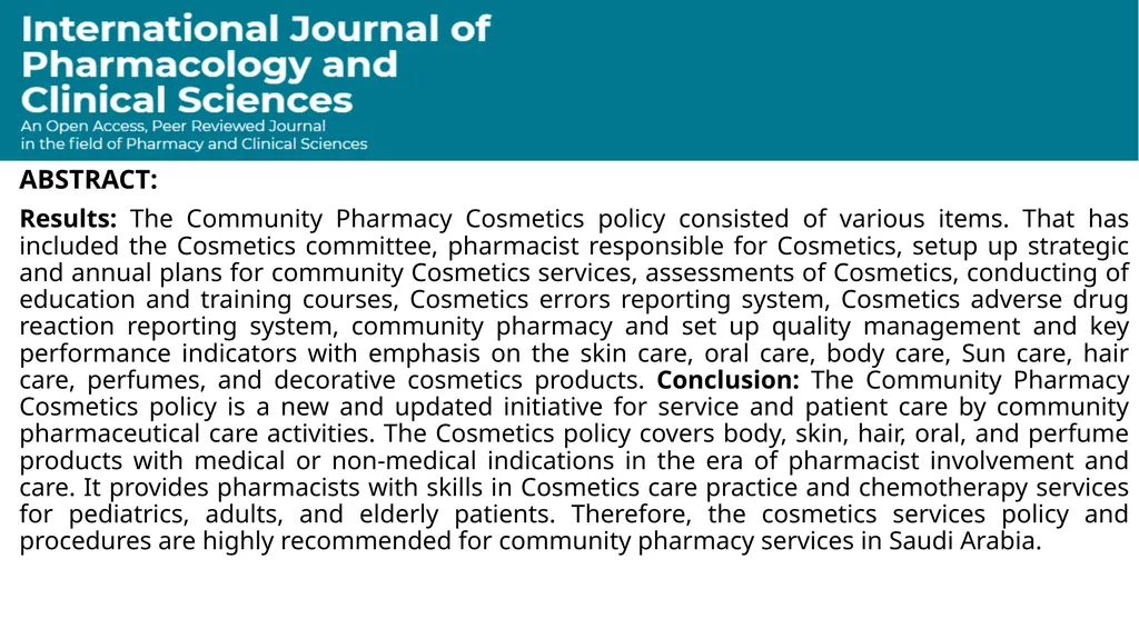 Community Pharmacy Policy and Procedures: - slide 3 of 5