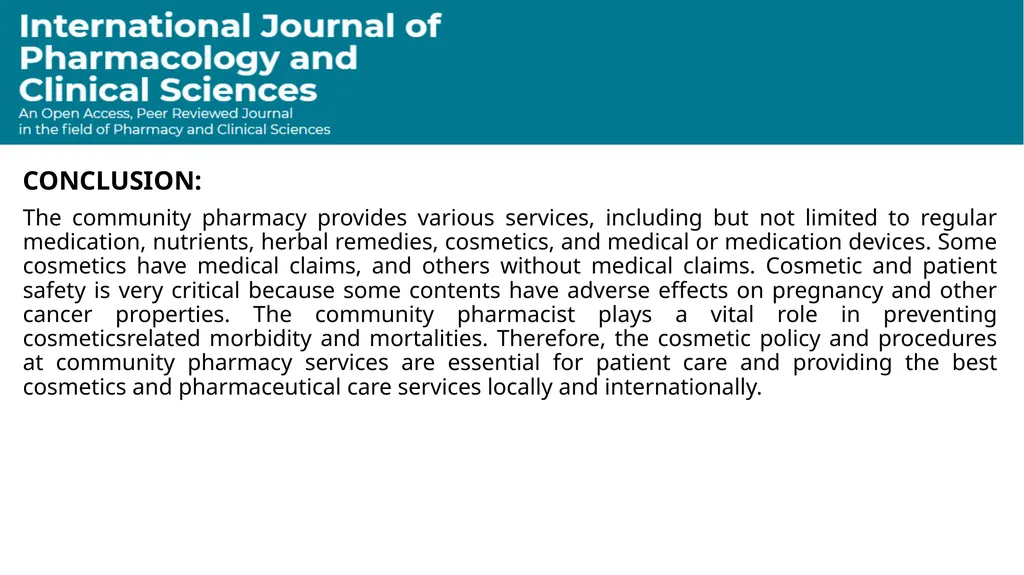 Community Pharmacy Policy and Procedures: - slide 5 of 5