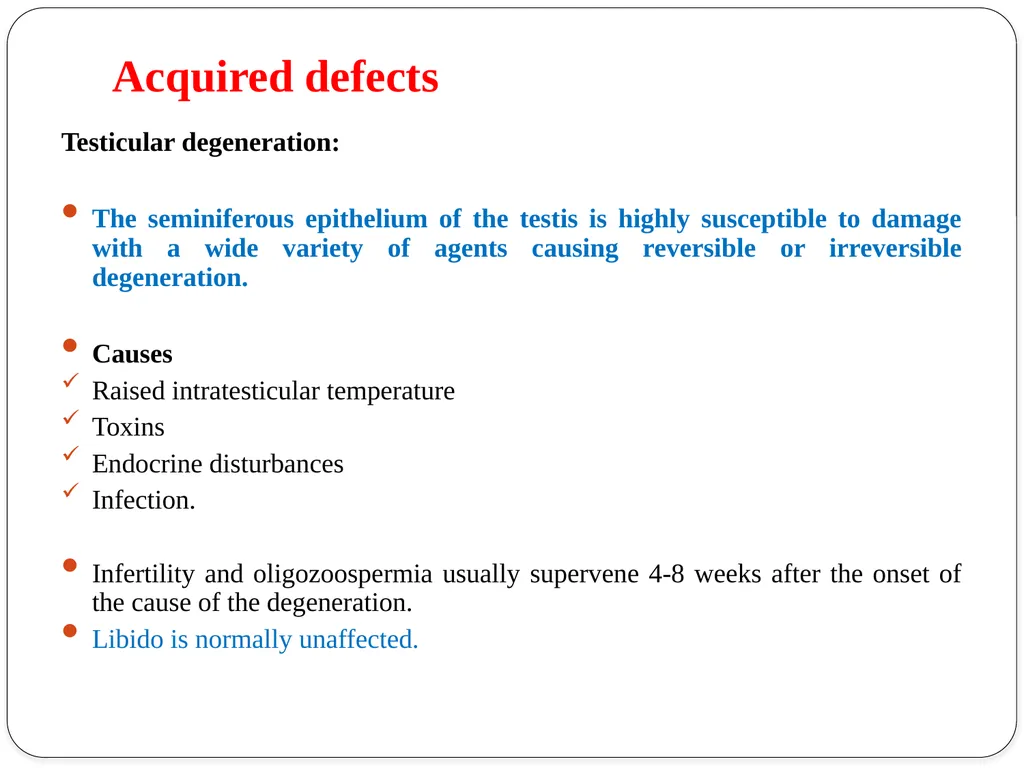 IMPOTENTIA GENERANDI Dr Alok Kumar Introduction - slide 18 of 30