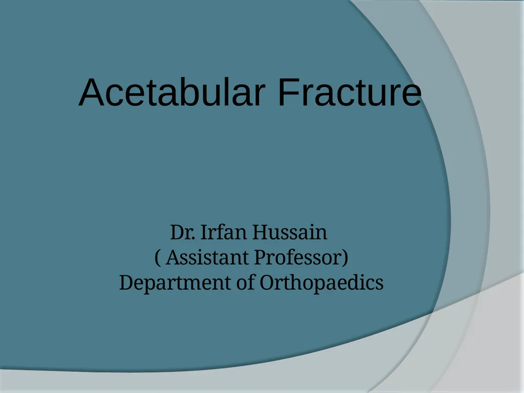 Dr. Irfan Hussain ( Assistant Professor) - slide 1 of 85