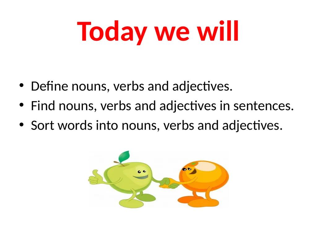 Nouns, Verbs & Adjectives Curriculum links - slide 3 of 8