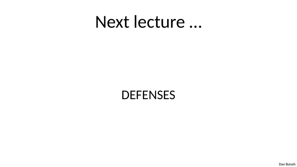 Control Hijacking Basic Control Hijacking Attacks - slide 37 of 39