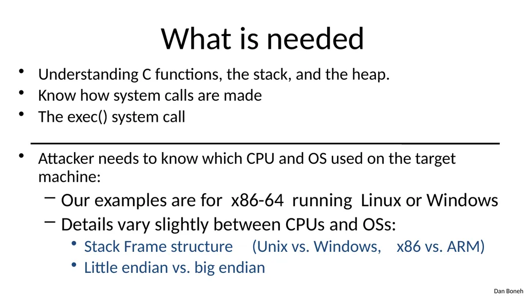 Control Hijacking Basic Control Hijacking Attacks - slide 4 of 39