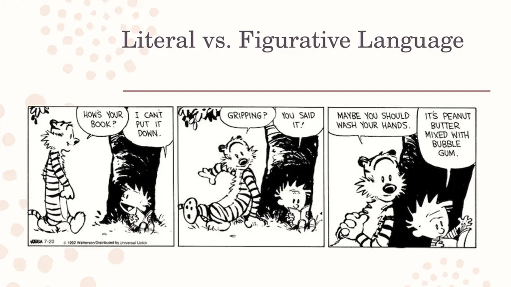 Literal vs. Figurative Language Literal Meaning - slide 4 of 28