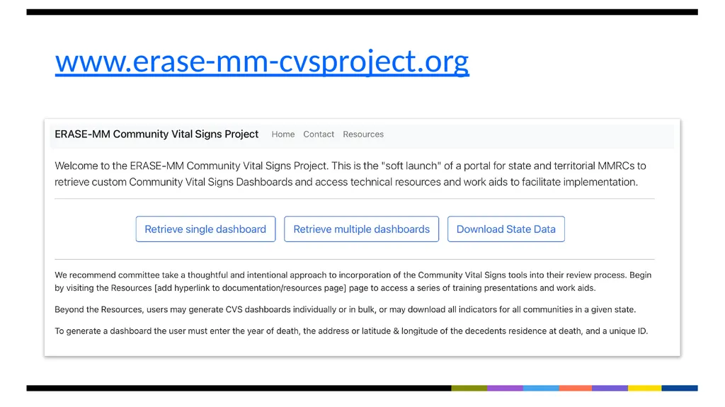 3.4 Retrieving the CVS dashboards ERASE-MM - slide 5 of 13