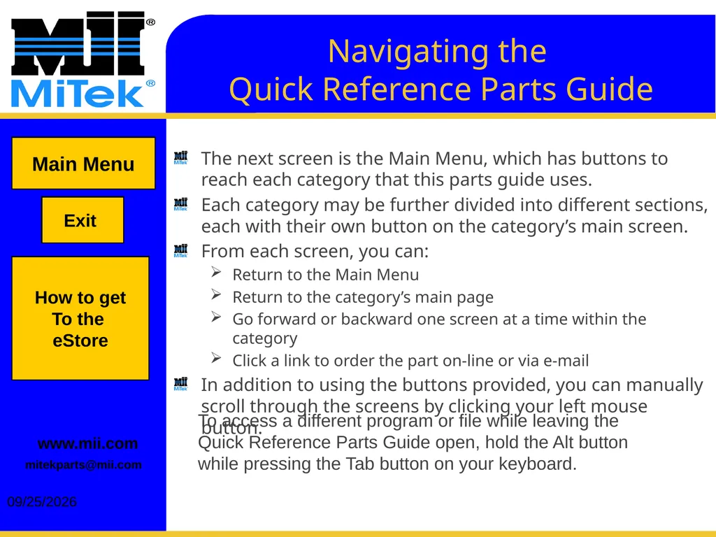 2/15/2017 Quick Reference Parts Guide Introduction - slide 2 of 80