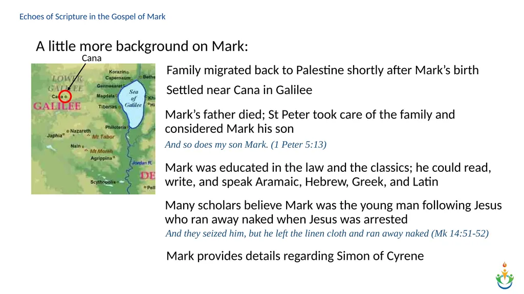 Echoes of Scripture in the Gospel of Mark Echoes - slide 4 of 18