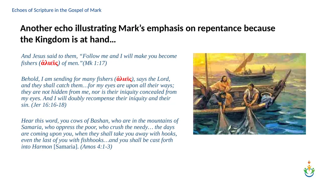 Echoes of Scripture in the Gospel of Mark Echoes - slide 14 of 18