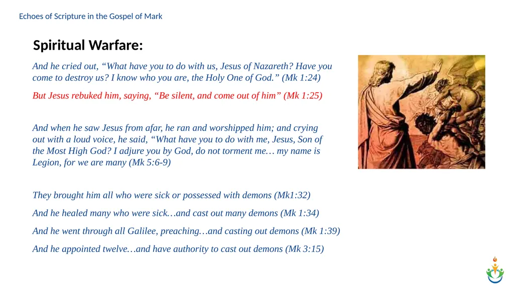 Echoes of Scripture in the Gospel of Mark Echoes - slide 16 of 18